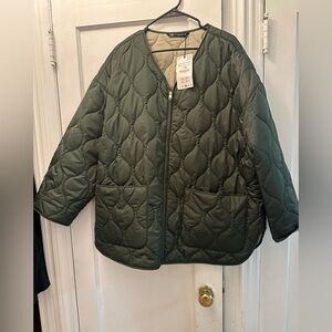 Zara Green Quilted Jacket